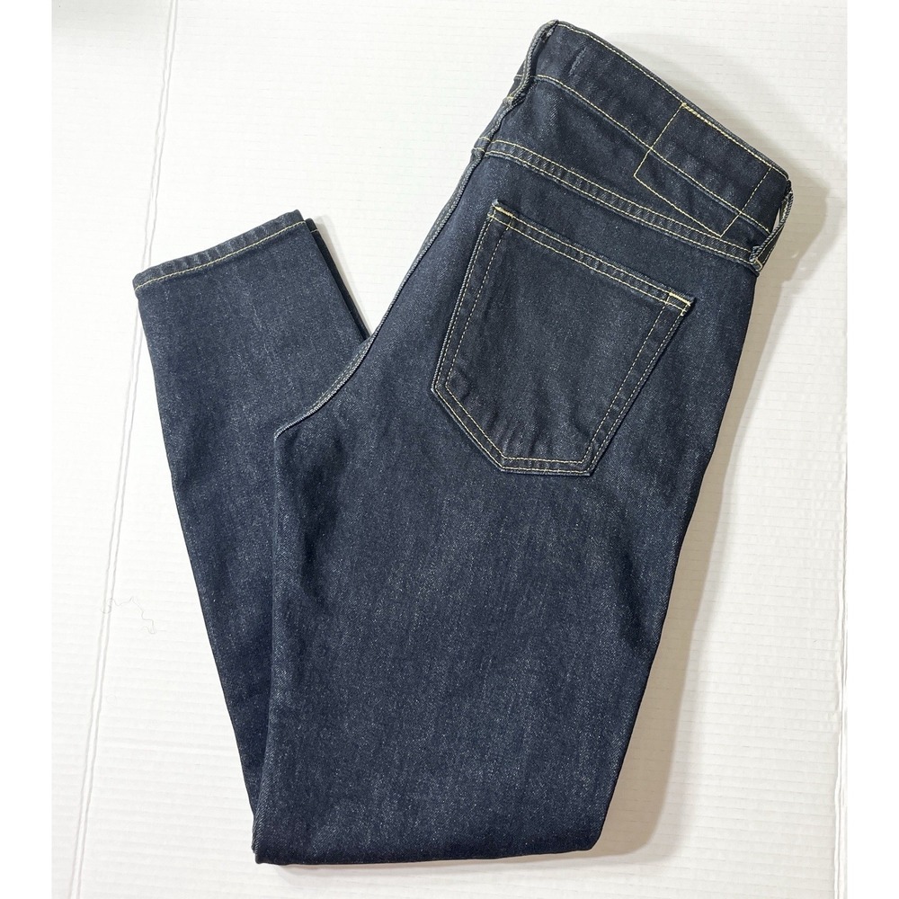 Amo Jeans Women's 28 Blue Twist Soft Raw Cropped Split Ankle‎ Coquette Moto Date